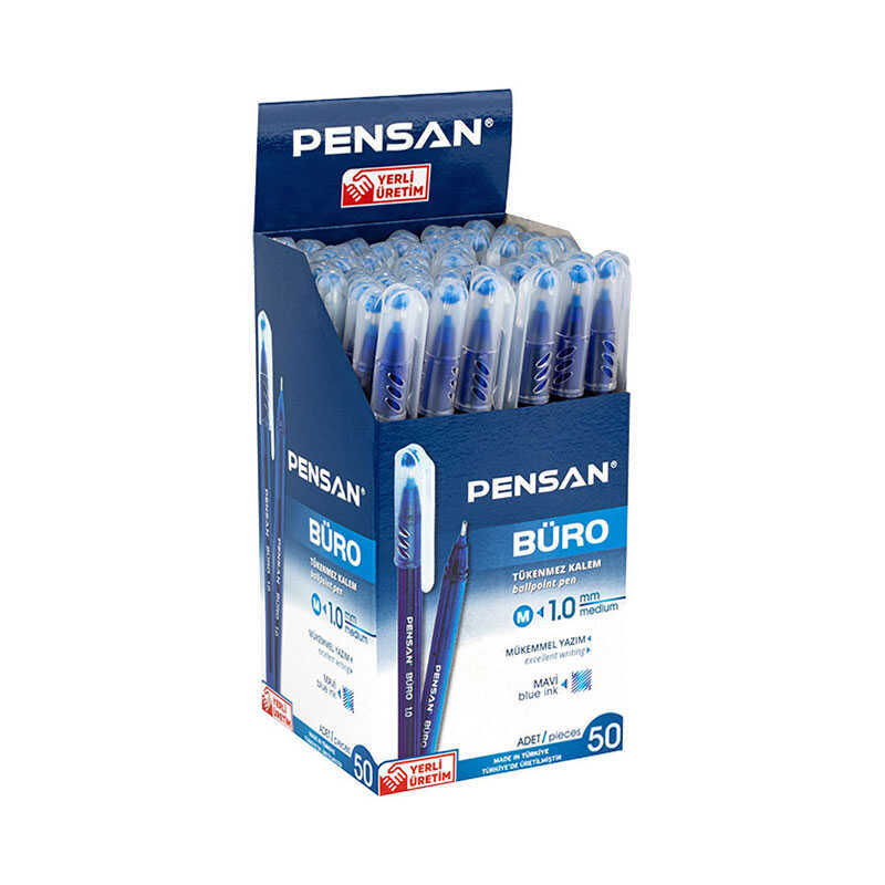 PENSAN BÜRO TÜKENMEZ KALEM MAVİ *50