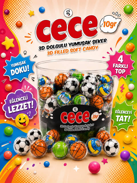 CECE GÖZ JELİBON MEYVELER TOPLAR *64