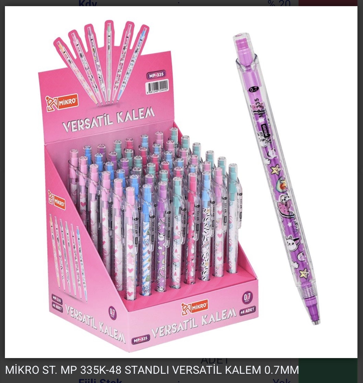 MİKRO VERSATİL KALEM 0 7 MM KOD MP335 *48