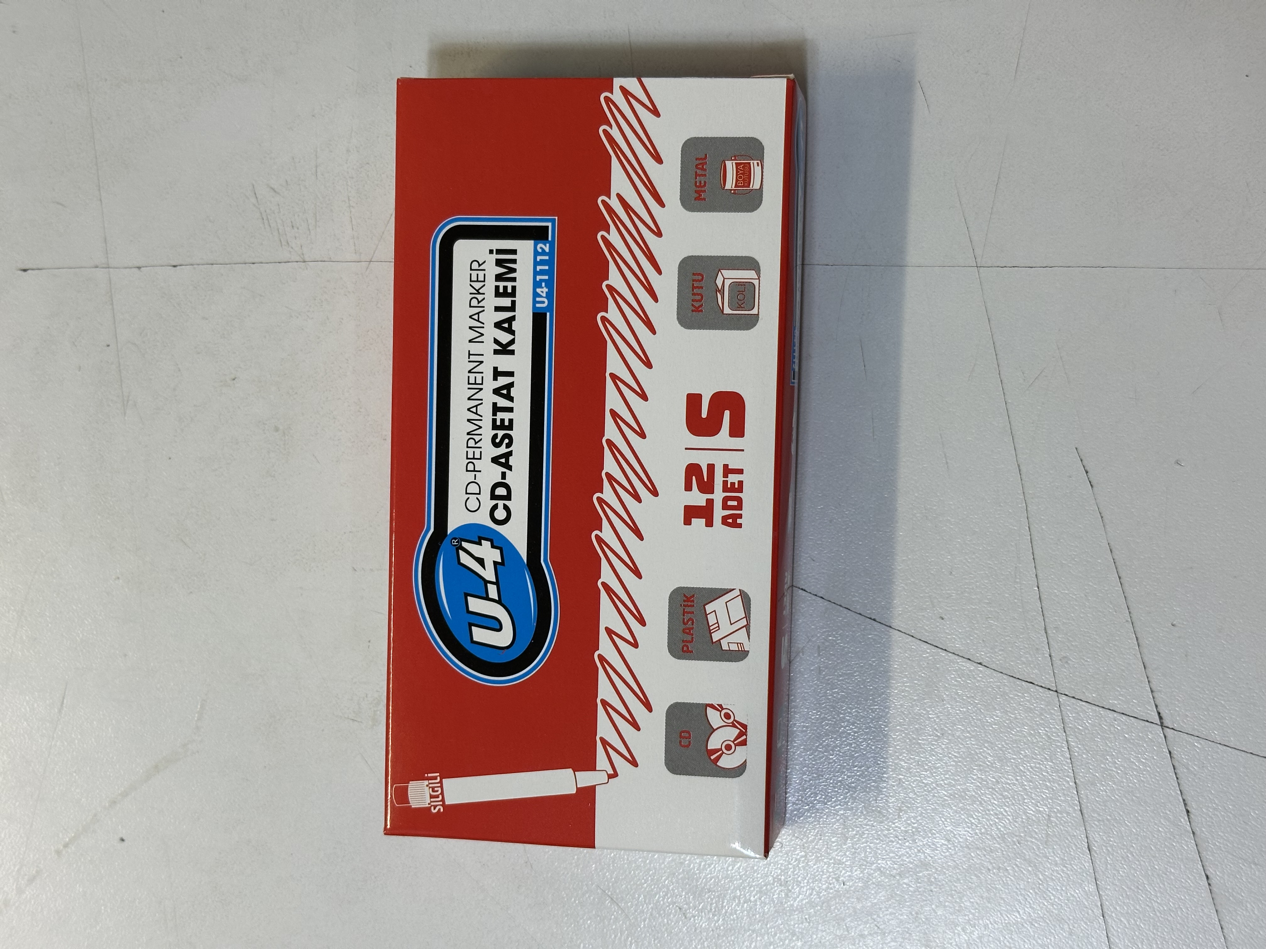 U-4 ASETAT KALEMİ S KIRMIZI *12