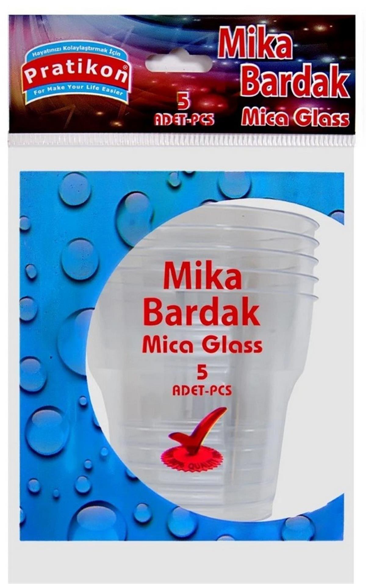 PRATİKON MİKA BARDAK 5Lİ *50