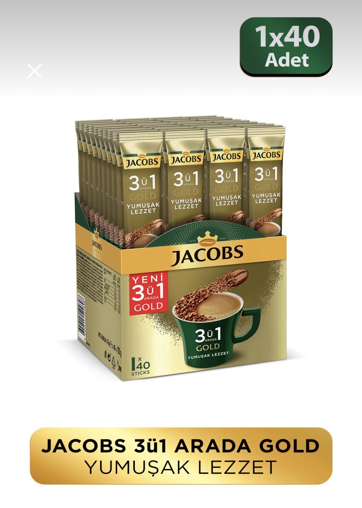 JACOBS YUMUŞAK 40LI