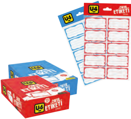 U-4 DEFTER ETİKETİ ÇİZGİLİ MAVİ *100
