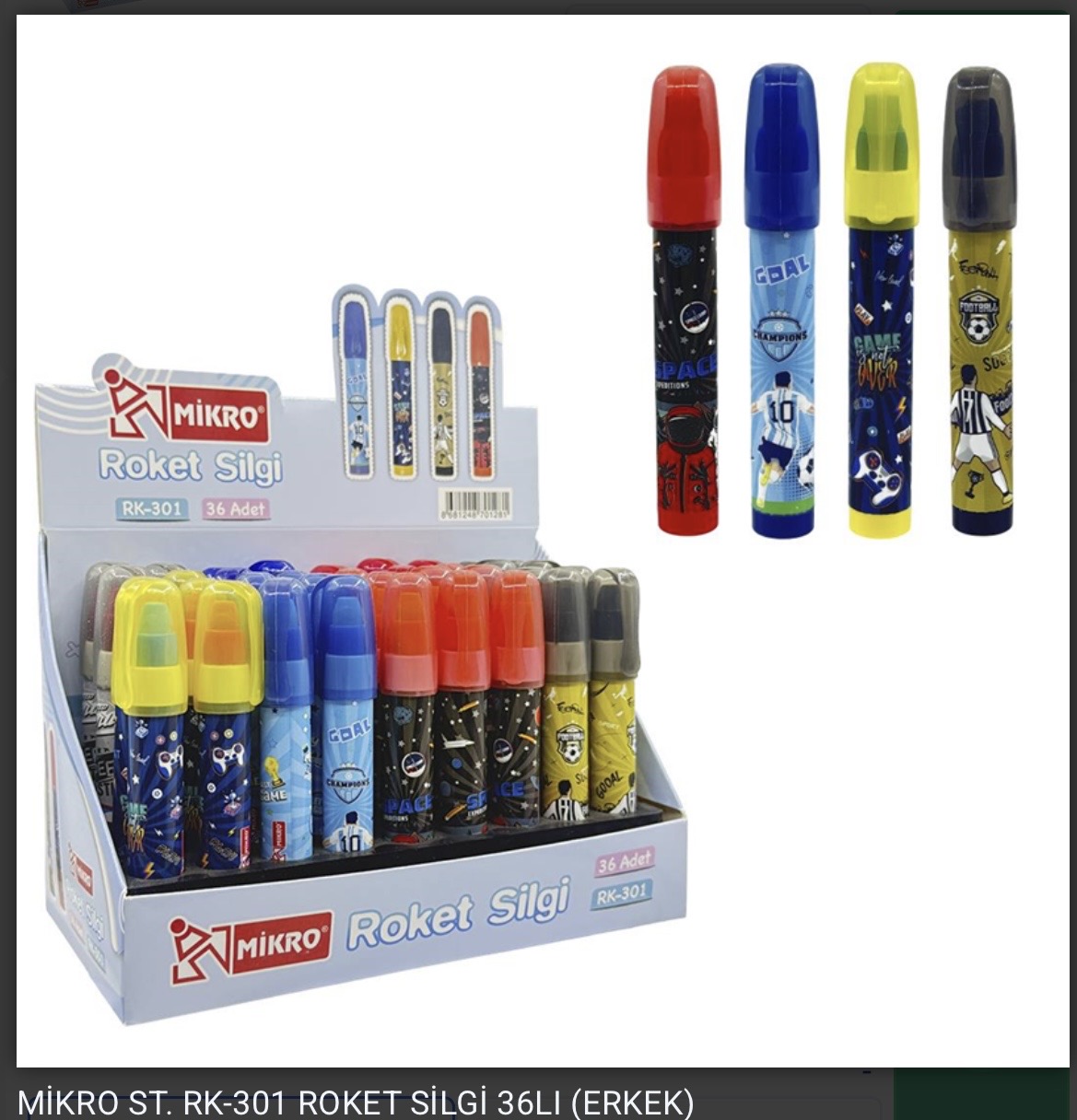 MİKRO ROKET SİLGİ  RK-301 *36