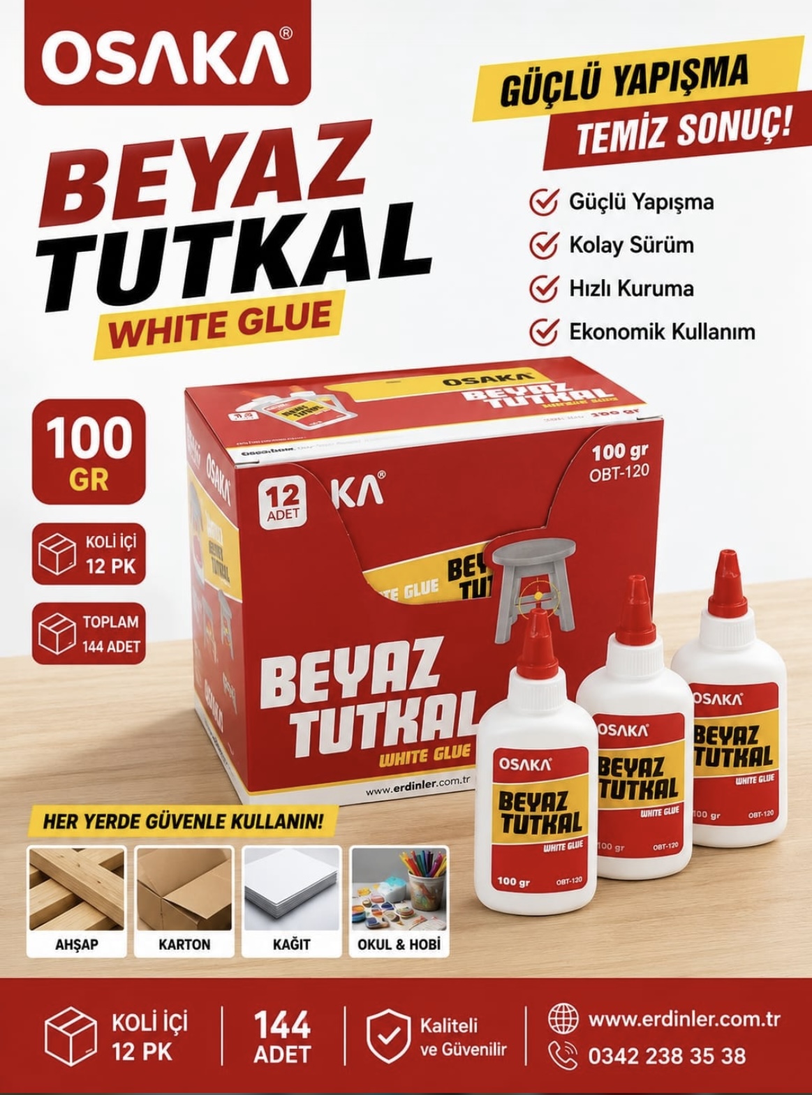 OSAKA BEYAZ TUTKAL 100ML *12
