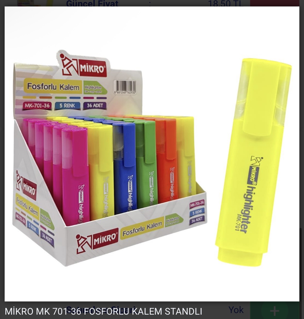 MİKRO FOSFORLU KALEM MK-701 *36