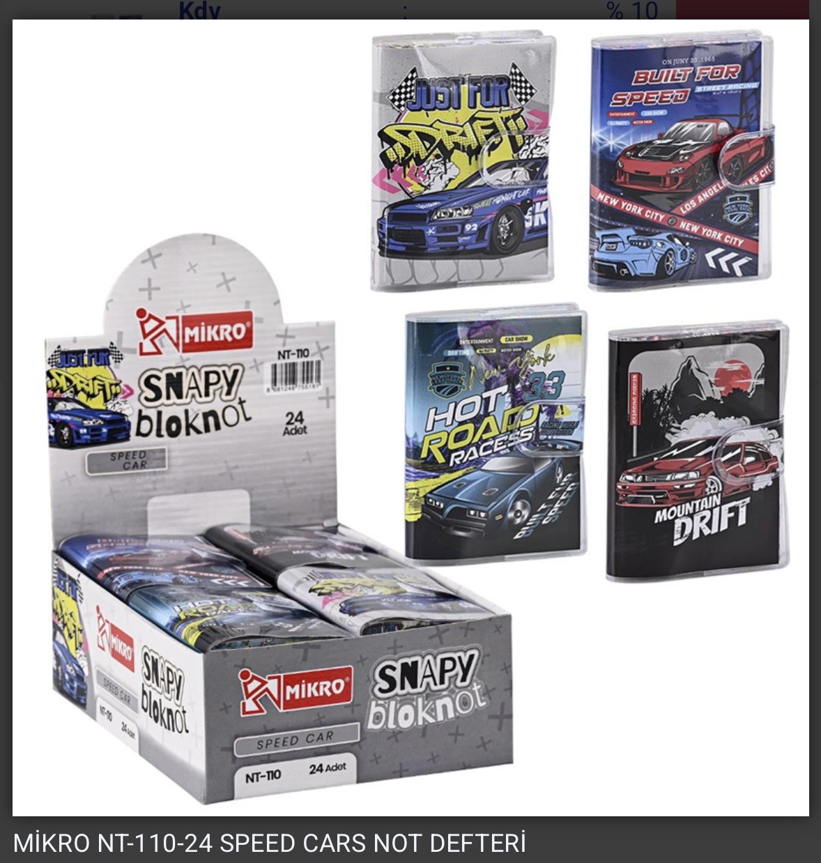 MİKRO NT-110 SPEED CARS NOT DEFTER *24