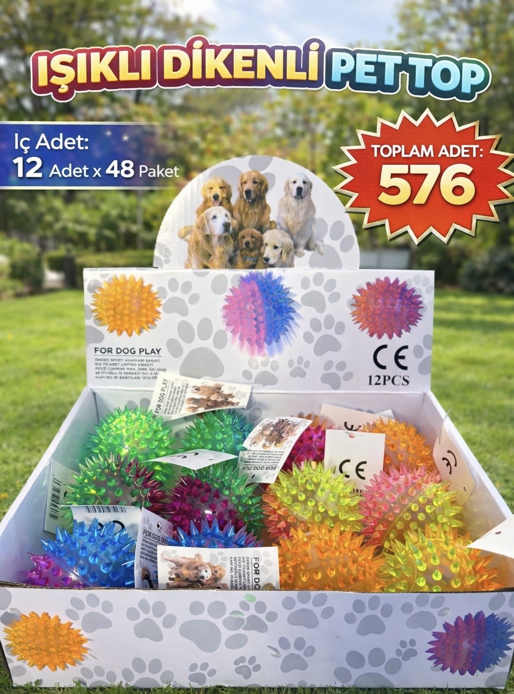 IŞIKLI DİKENLİ PET TOP *12