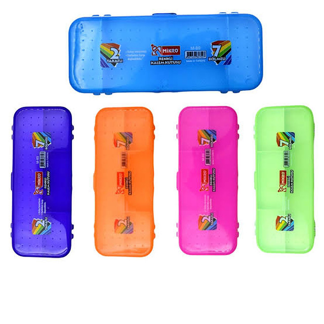 MİKRO ÇİFT TARAFLI RENKLİ KALEM KUTUSU M-80 *12