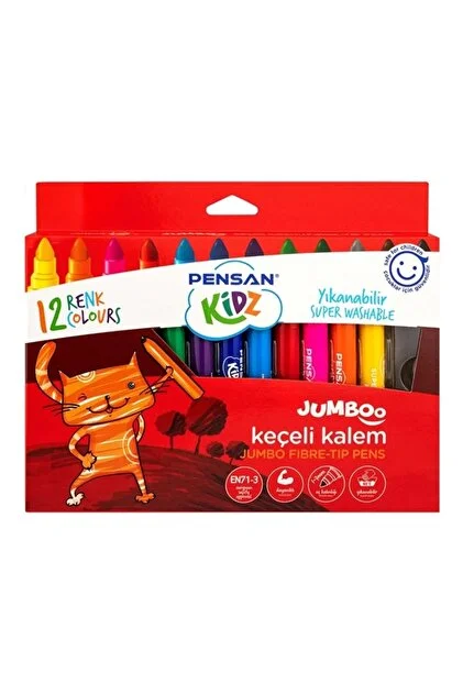PENSAN JUMBO KEÇELİ KALEM 12 RENK