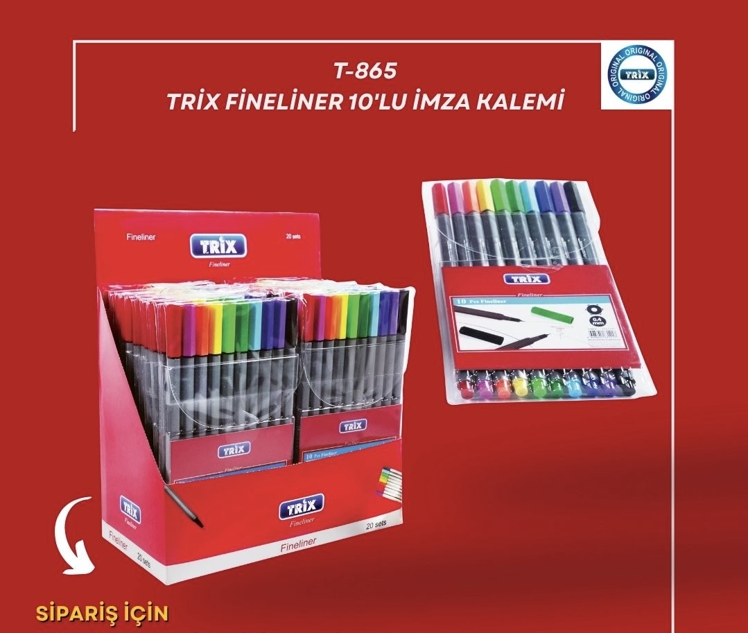 TRİX FİNELİNER KALEM 10 RENK *20